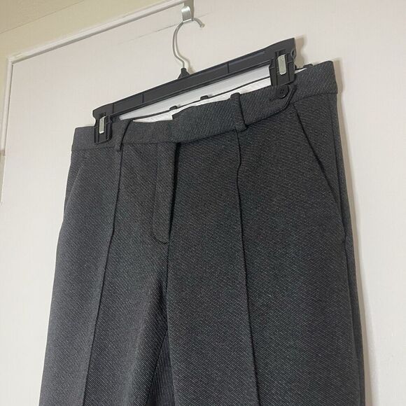 NWOT Theory pintuck knit twill dark gray trouser pants size US 4 - Picture 4 of 7